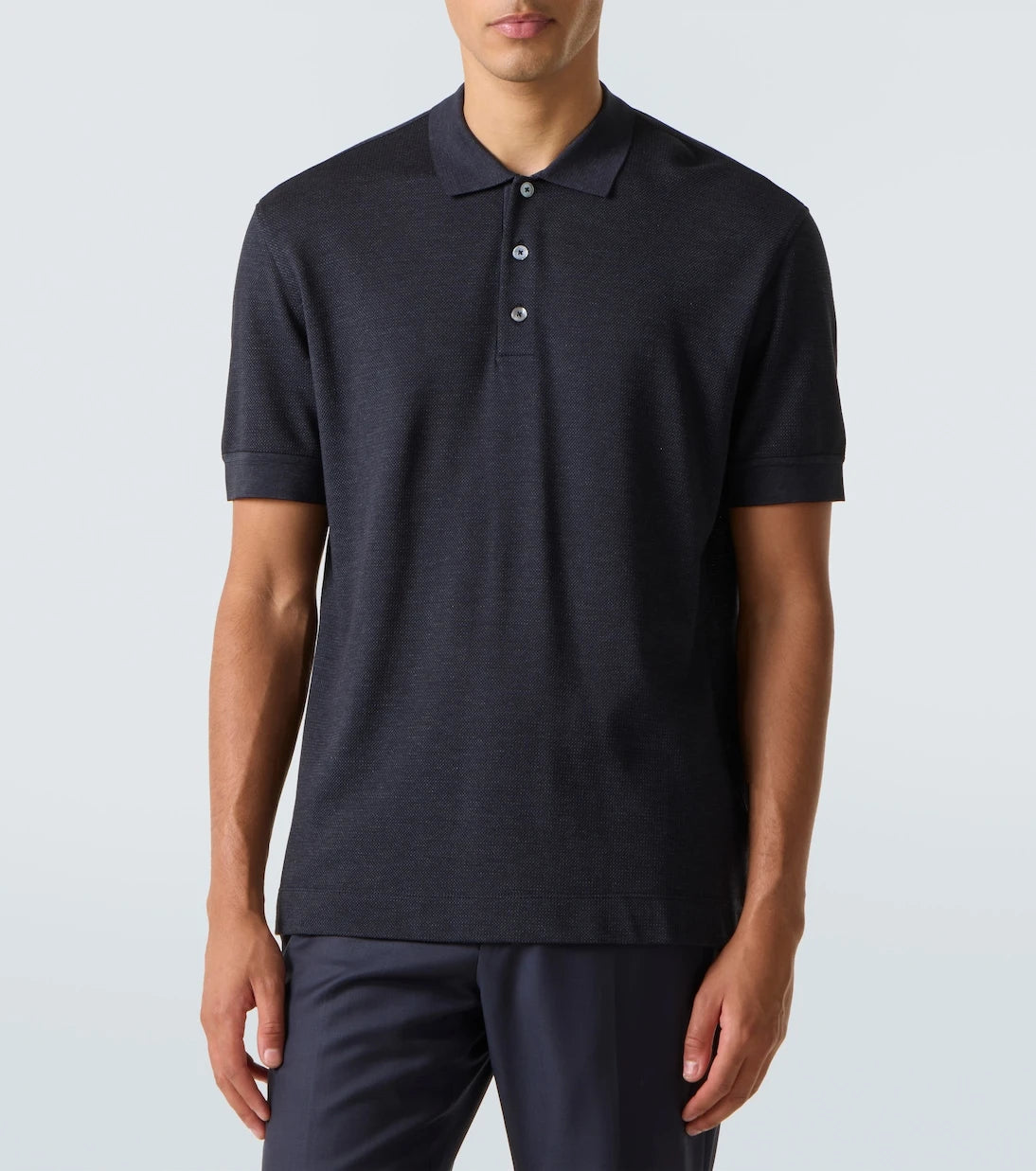 Zegna - Cotton and silk polo shirt