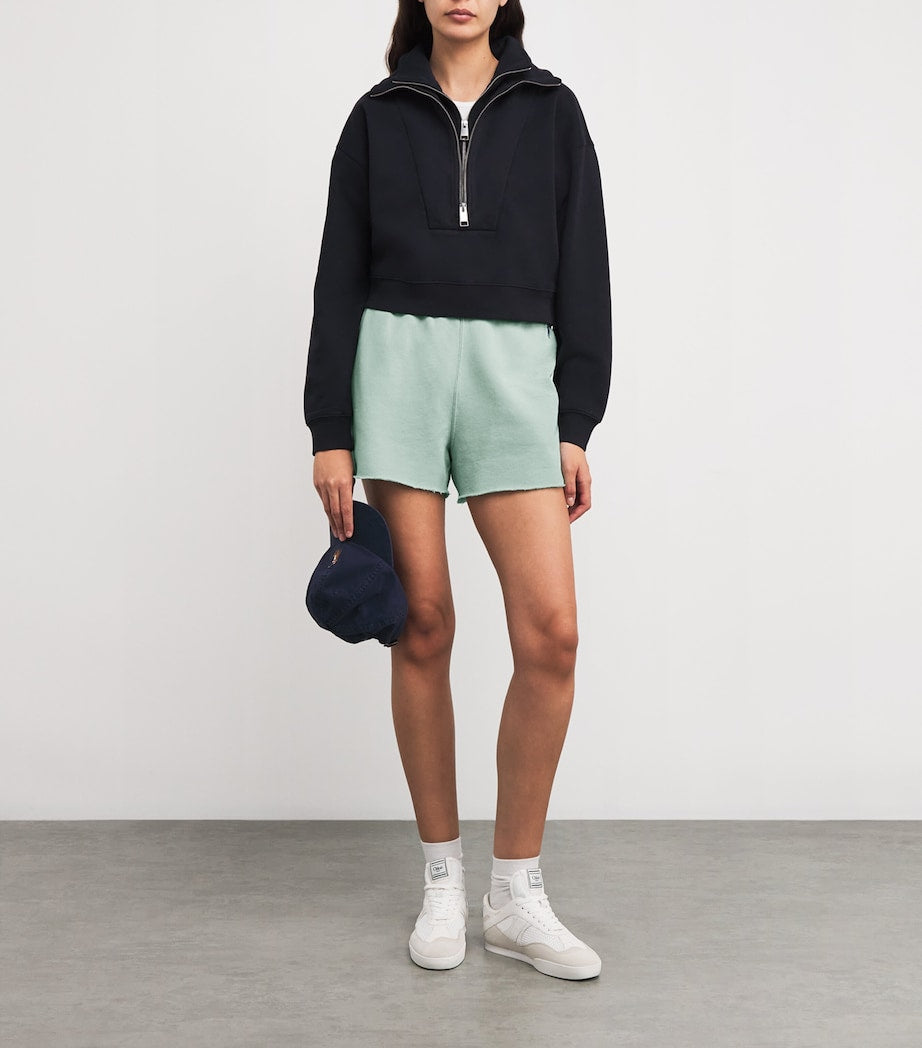 Green Fleece Polo Pony Shorts