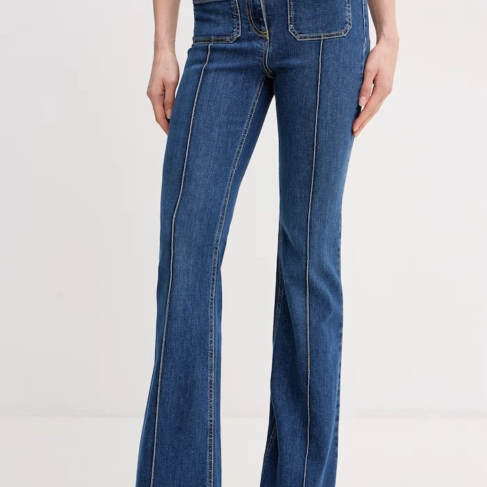 Elisabetta Franchi Kadın Flare Jean