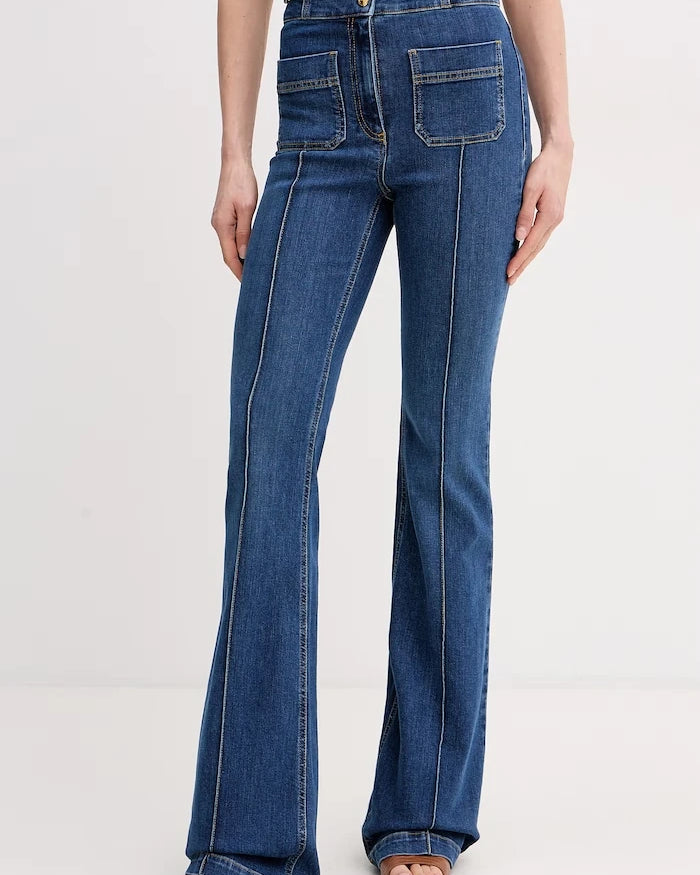 Elisabetta Franchi Kadın Flare Jean