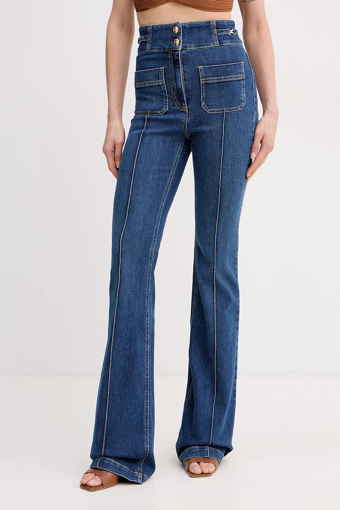 Elisabetta Franchi Kadın Flare Jean