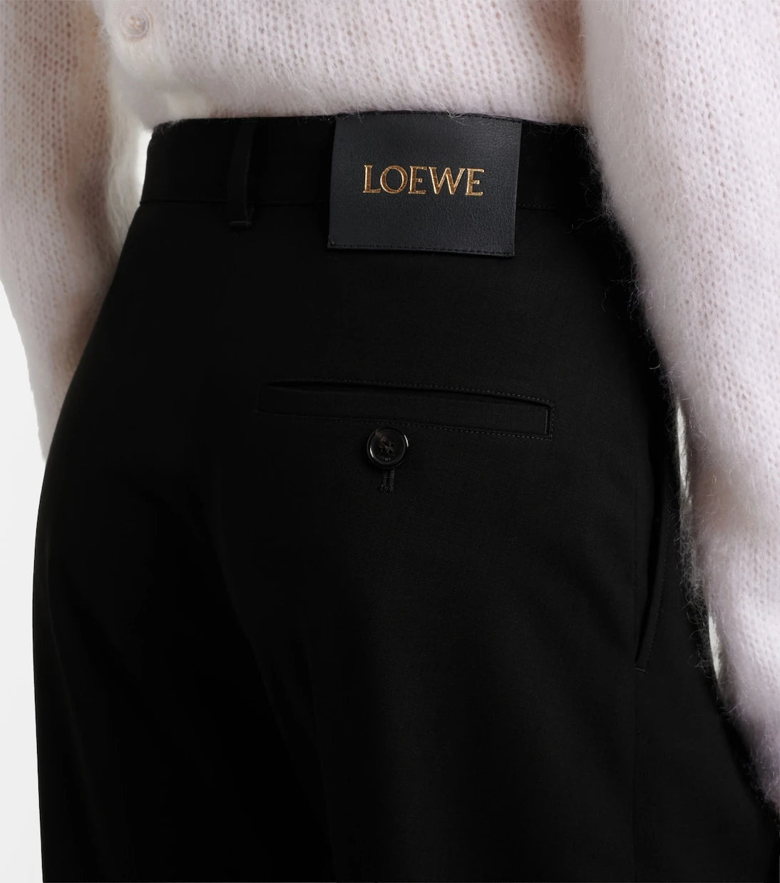 Loewe - بنطلون صوف واسع الساقين بحزام