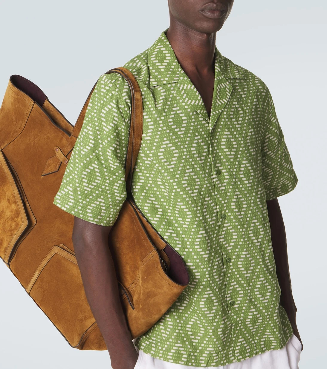 Frescobol Carioca - Roberto printed linen bowling shirt