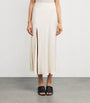 LAPOINTE Ivory Satin Midi Skirt