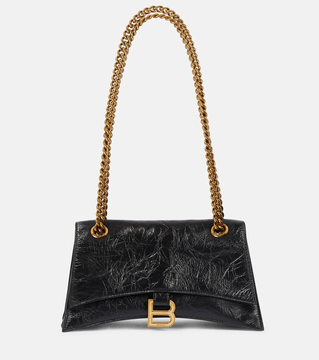 Balenciaga - حقيبة كتف Crush Small من الجلد