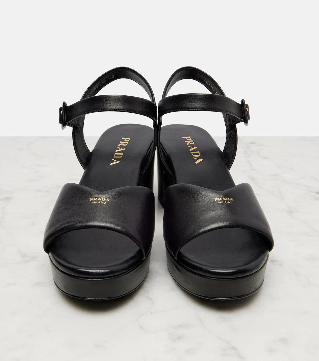 Prada - Leather platform sandals