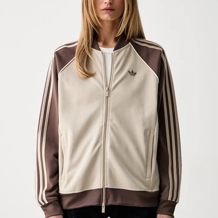 adidas Originals fermuarlı kadın pamuklu sweatshirt