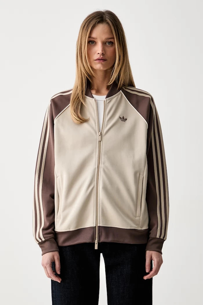adidas Originals fermuarlı kadın pamuklu sweatshirt