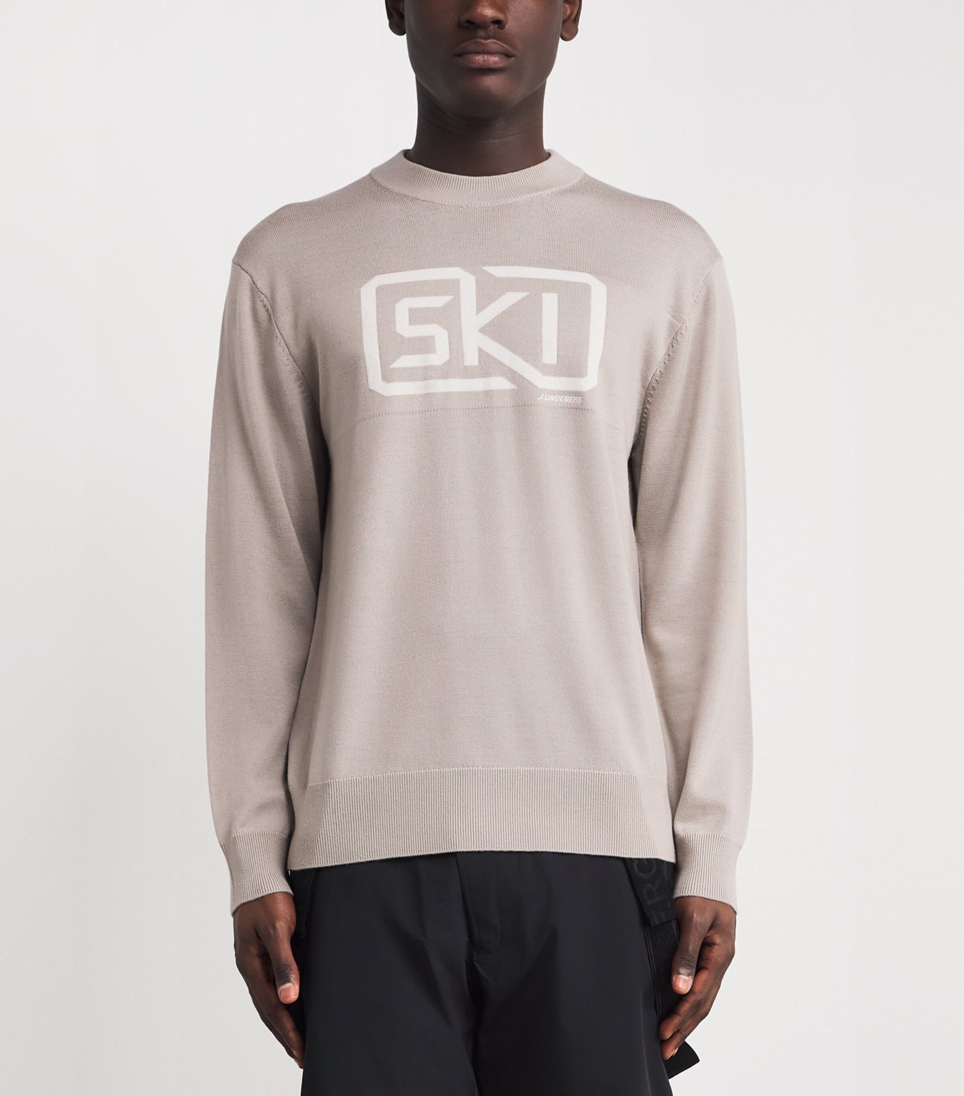 Beige Wool Jacquard William Sweater