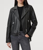 AllSaints Black Leather Dalby Biker Jacket