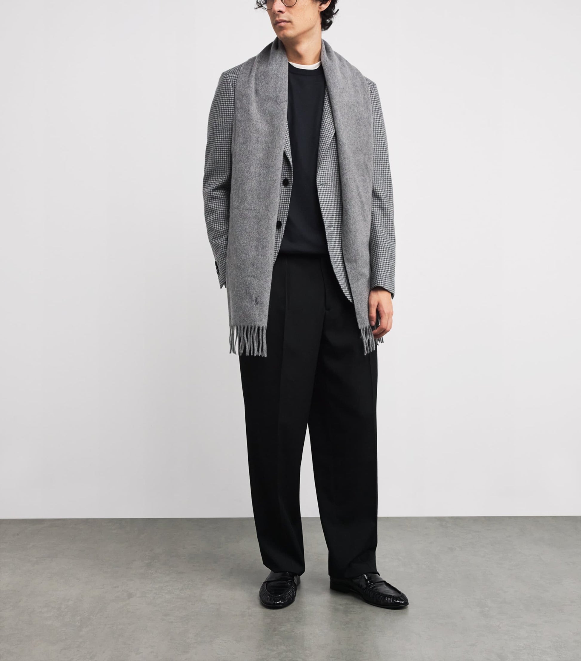 Lardini Navy Virgin Wool Crew-Neck Sweater