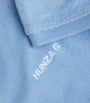 Hunza G Blue Cotton Terry Towelling Polo Shirt