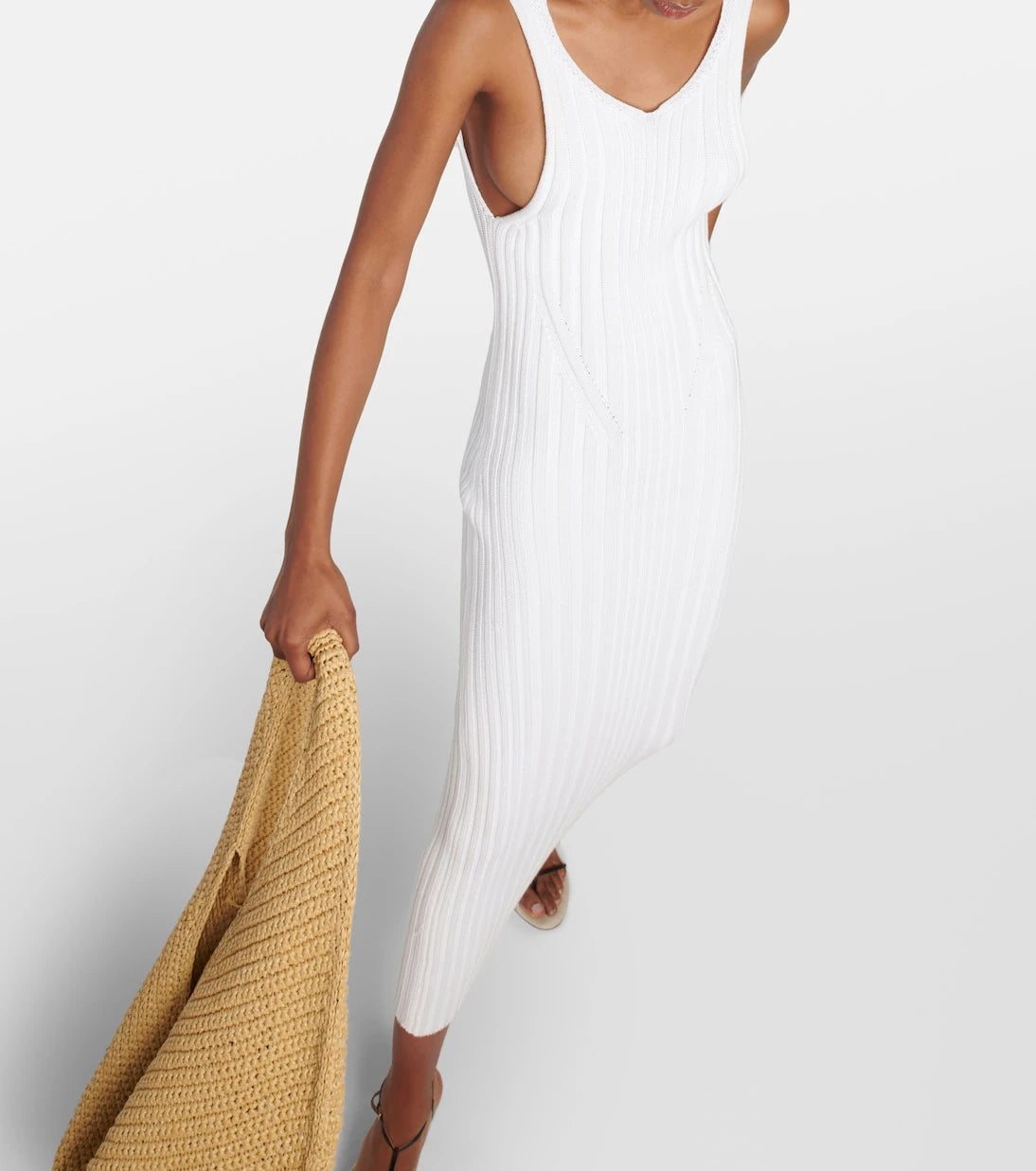 Khaite - Ottilie cotton-blend midi dress