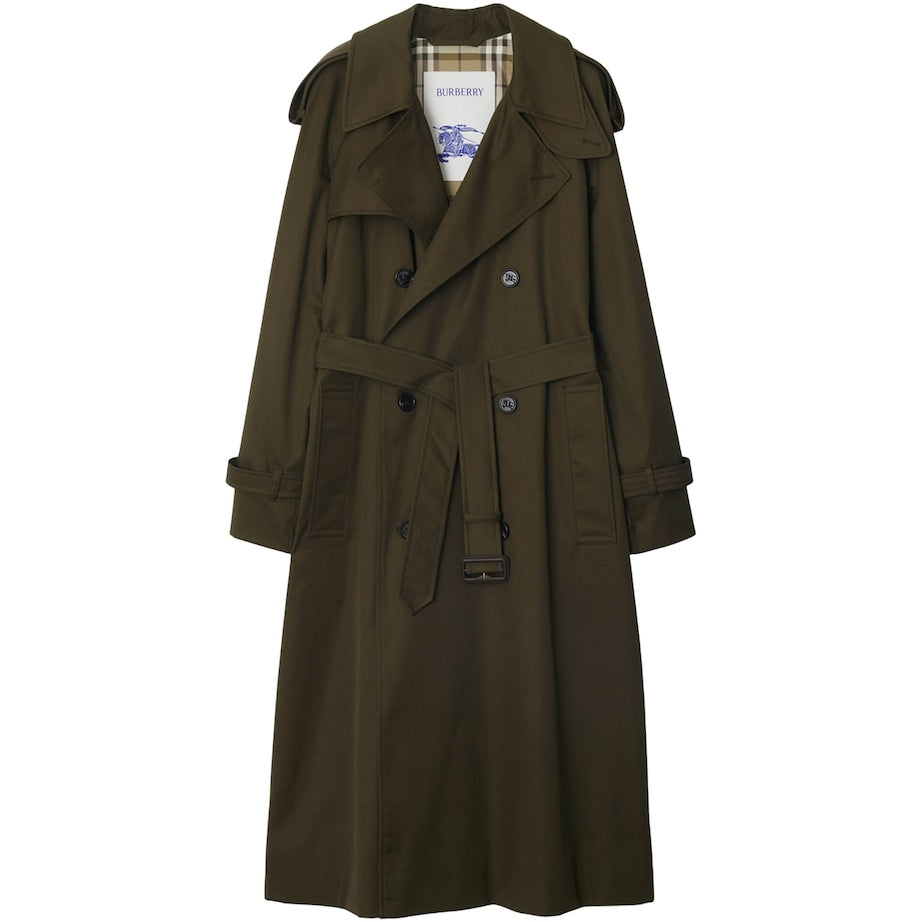 Burberry Brown Cotton Long Castleford Trench Coat