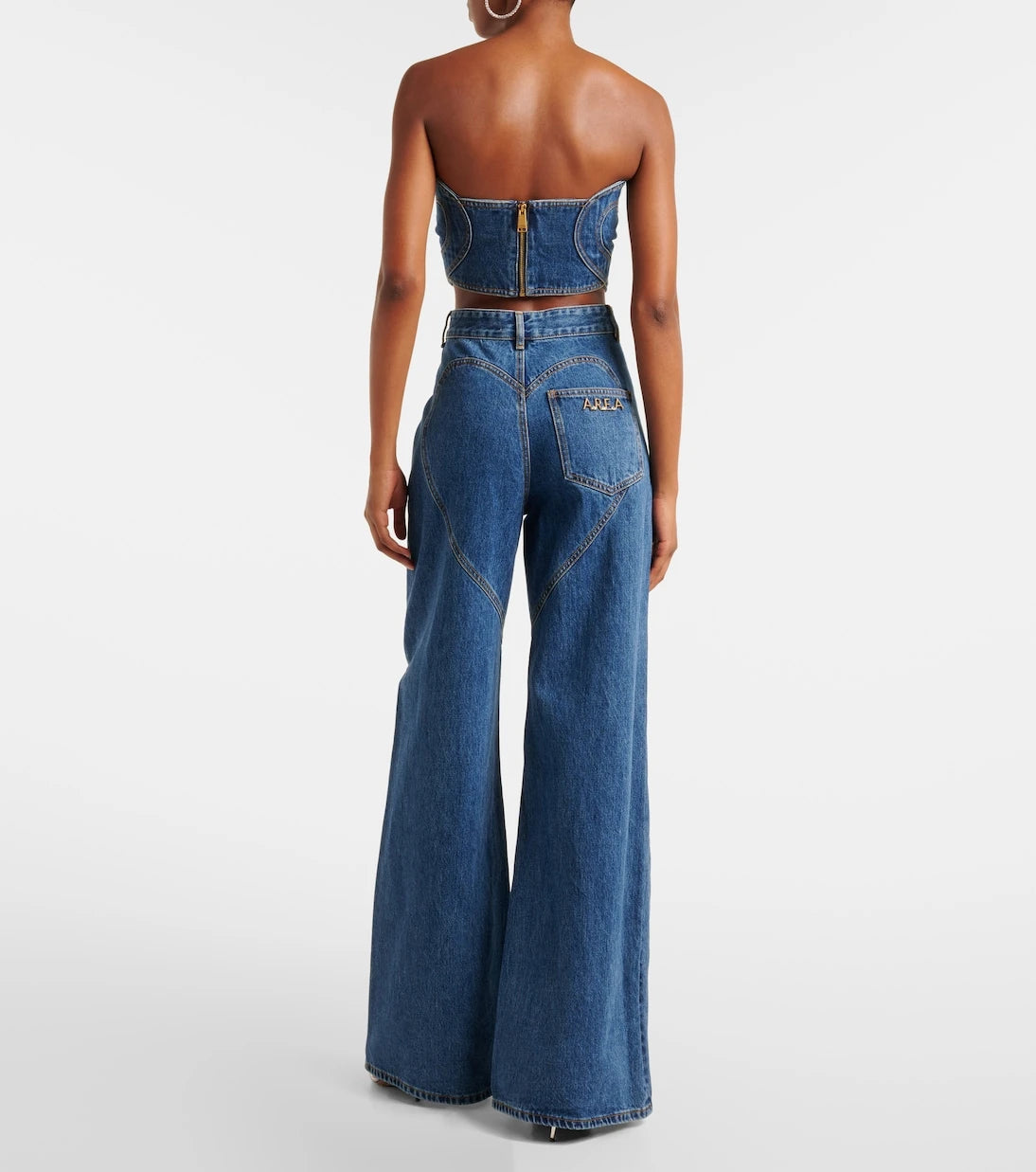 Area - Strapless denim top