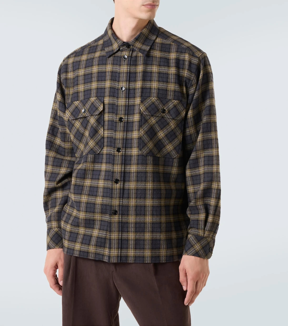 Saint Laurent - Checked wool overshirt