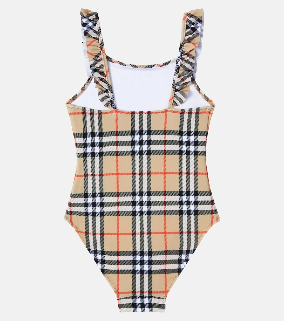 Burberry Kids - Burberry Check ruffled swimsuit