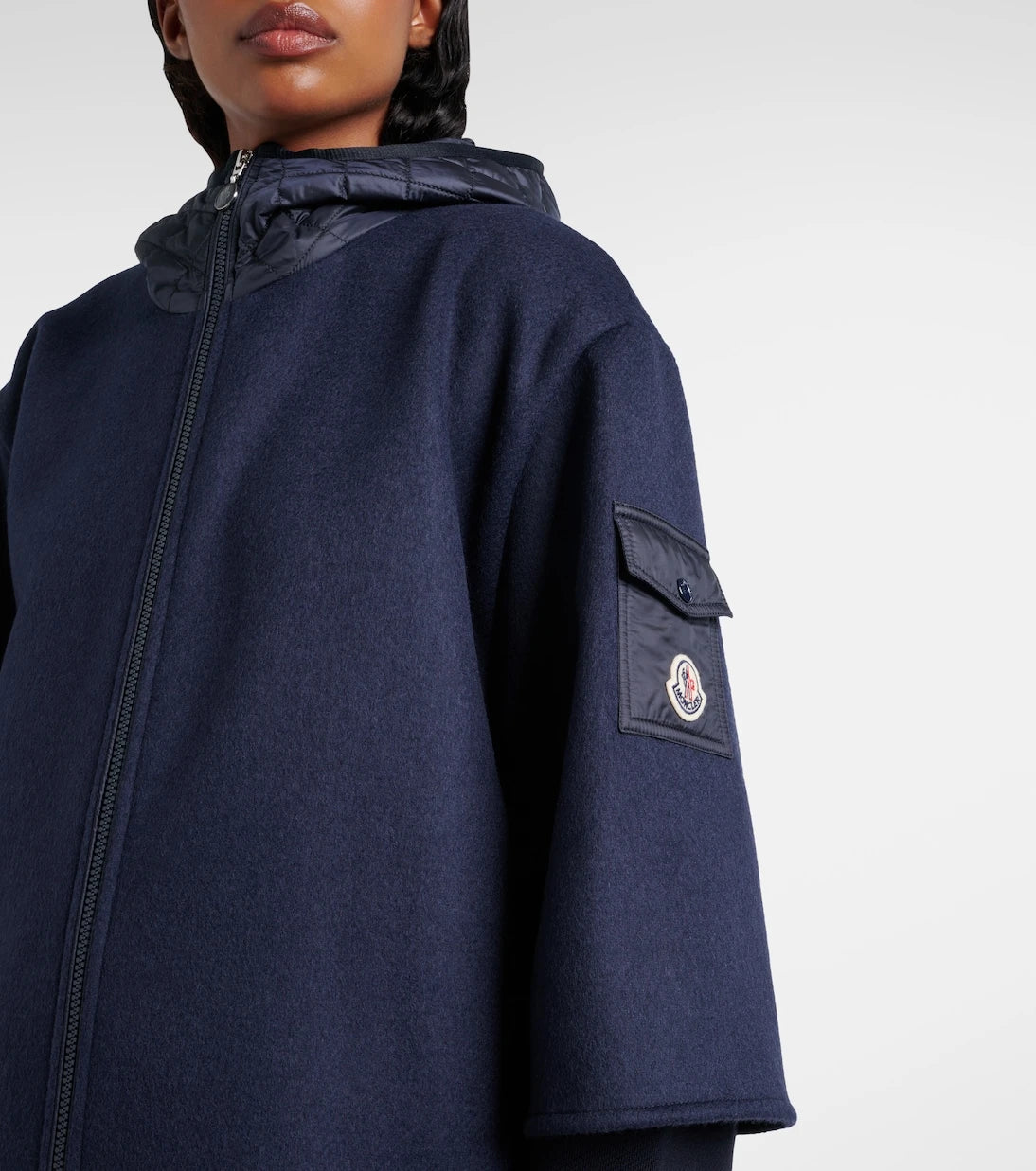 Moncler - Yün karışımı pelerin