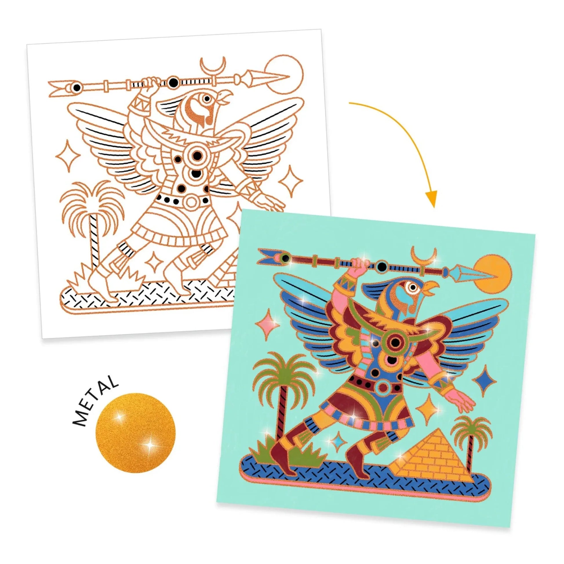 Djeco - Animal Warriors Colouring Pages