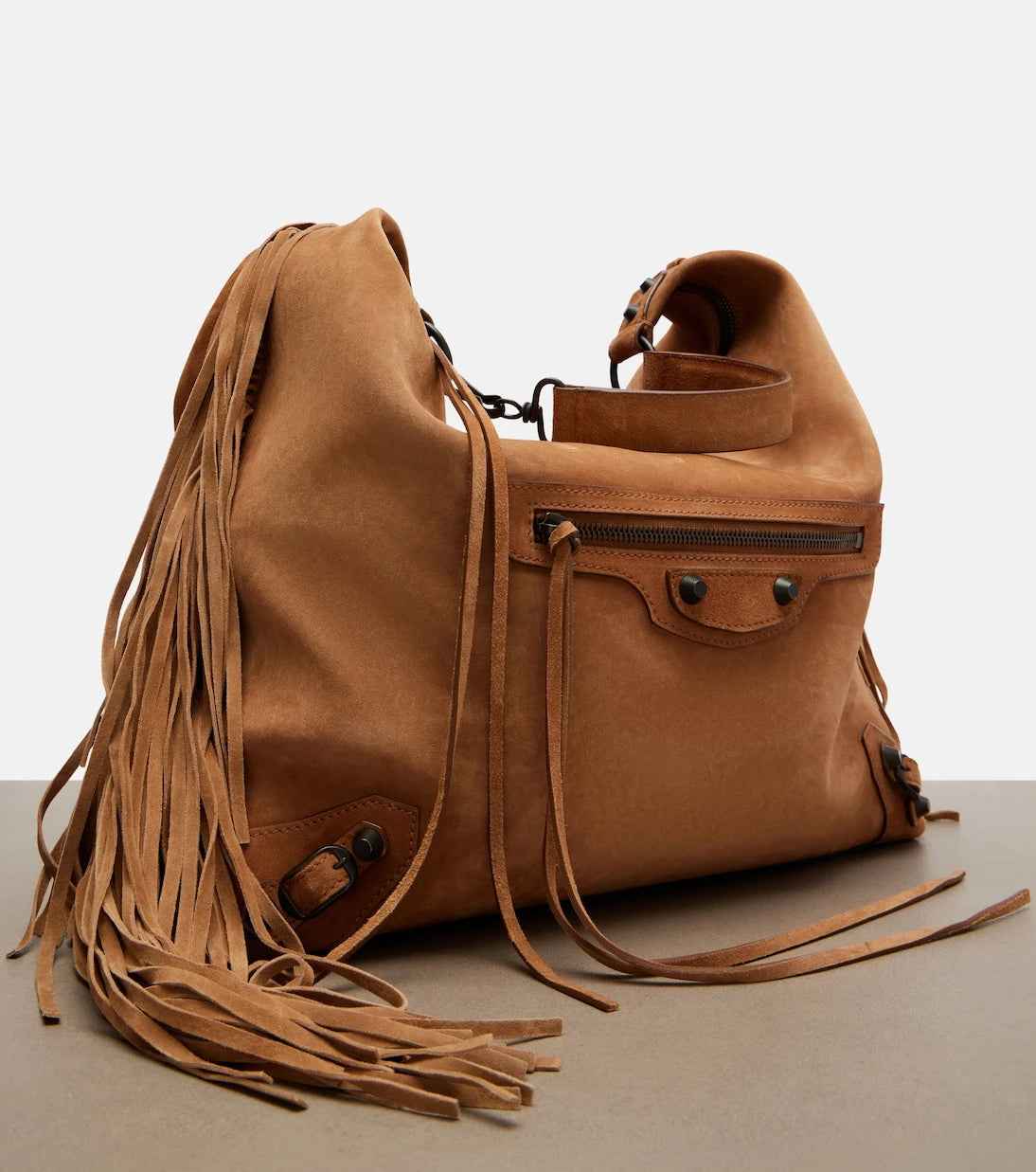 Balenciaga - Le City Medium suede shoulder bag