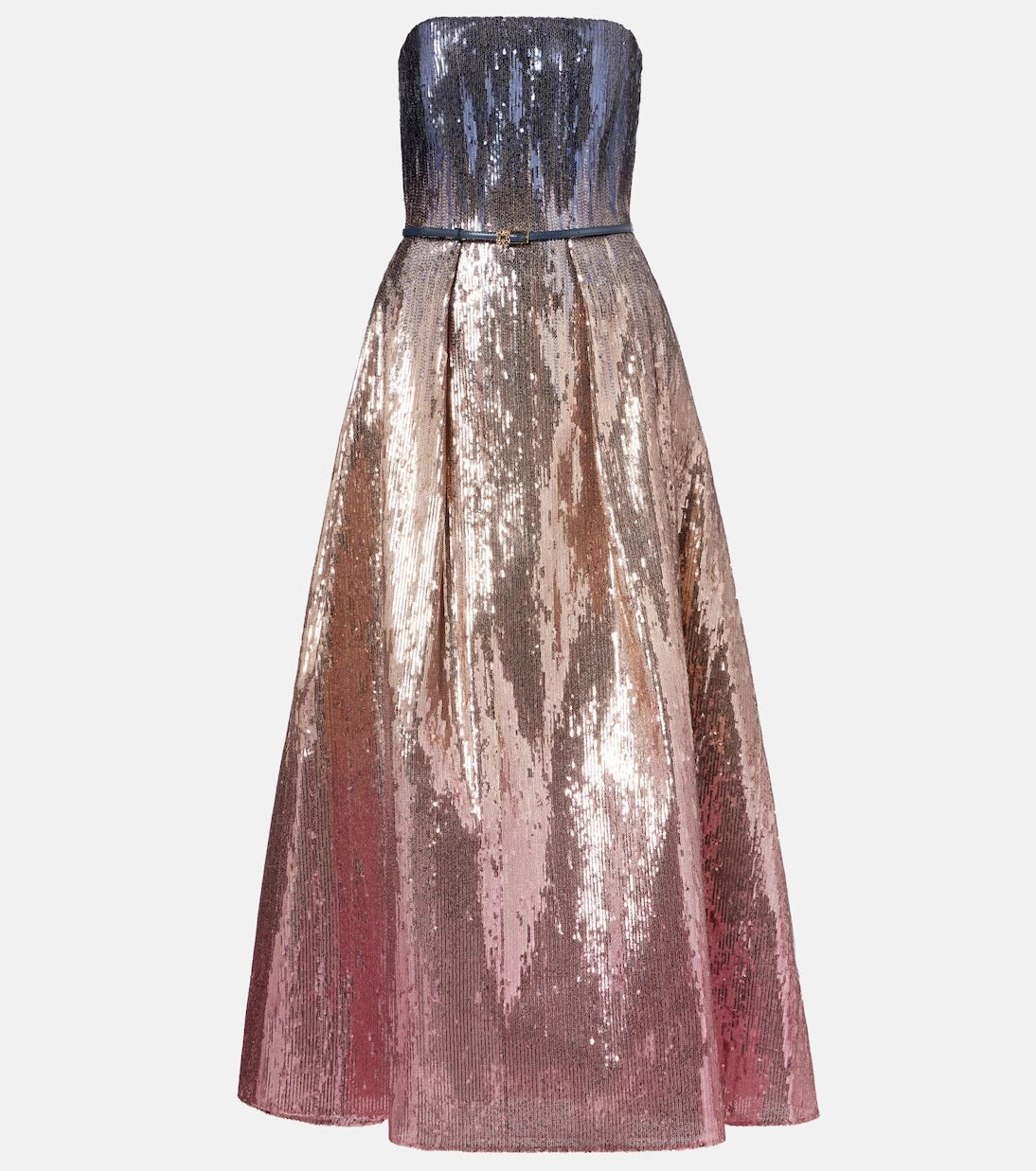 Elie Saab - Ombré sequined strapless gown