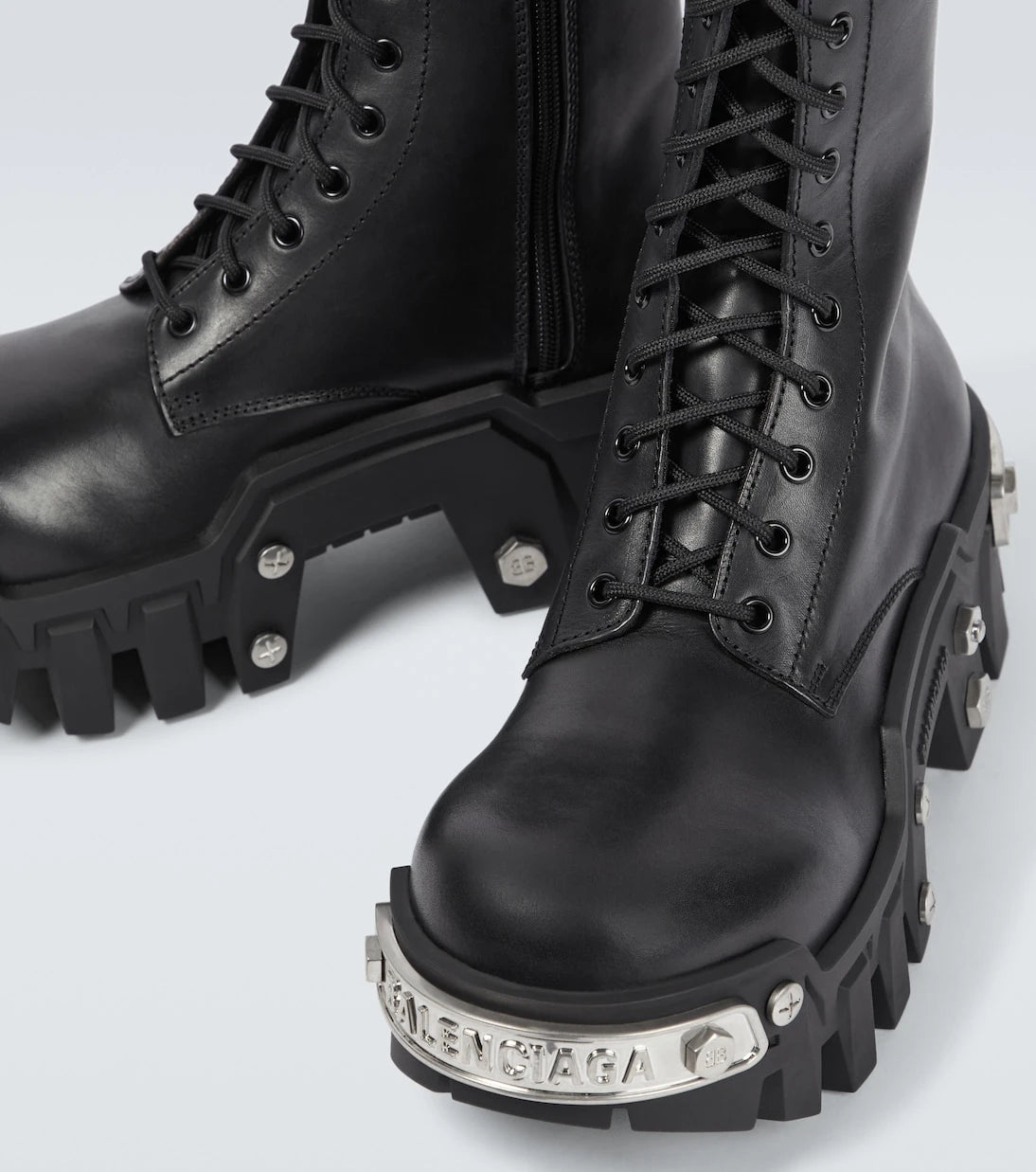 Balenciaga - Bulldozer leather lace-up boots