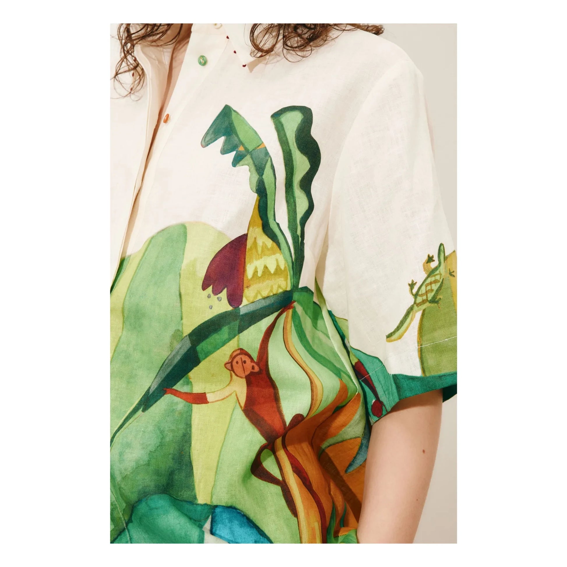 Alémais - Linen Mokshini shirt | Green