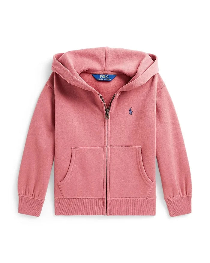 Polo Ralph Lauren çocuklar için pamuklu fermuarlı kapüşonlu sweatshirt