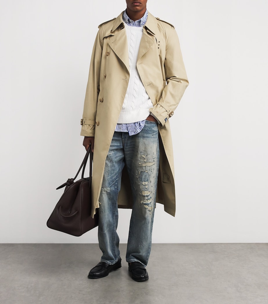 Polo Ralph Lauren White Cotton Cable-Knit Sweater