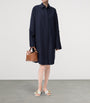 LOEWE Navy Cotton Mini Shirt Dress