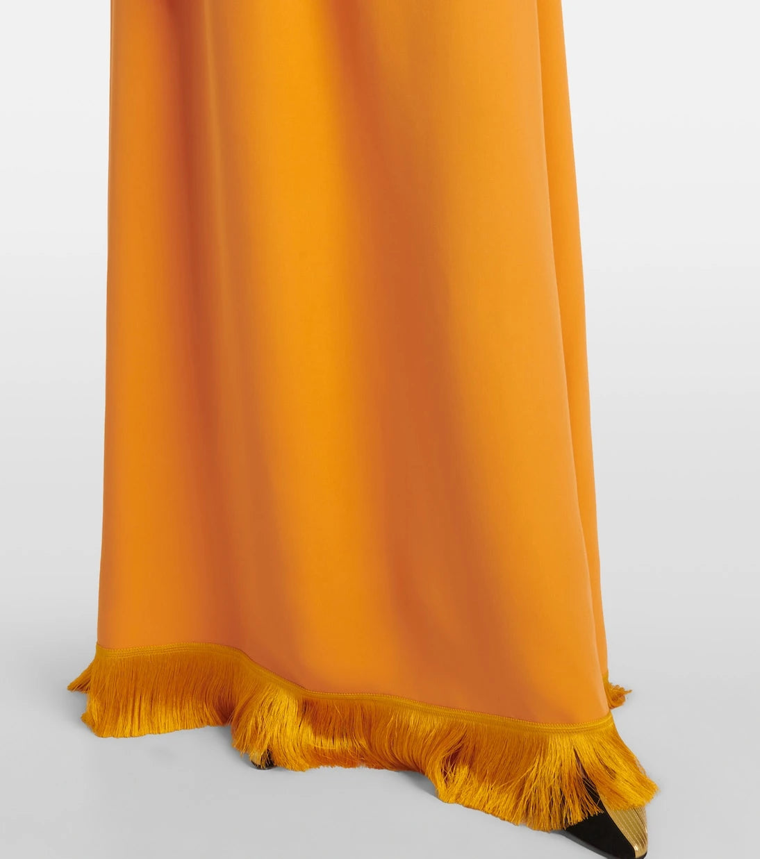Valentino - Cady Couture embroidered fringed gown