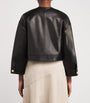Black Cropped Nessy Leather Jacket