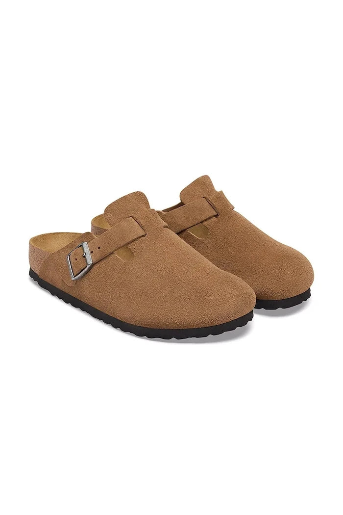 Birkenstock Kadın Süet Terlik Sabo Boston Suede Leather