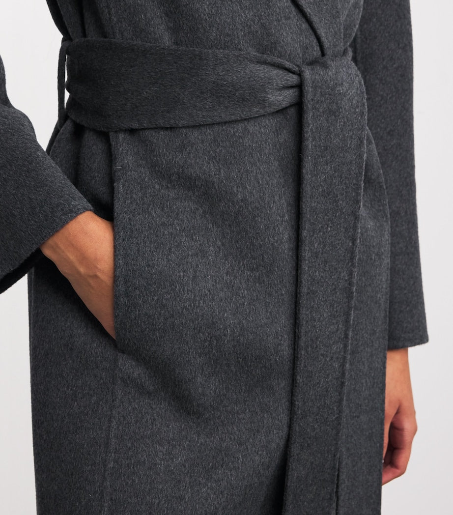 Joseph Grey Double-Faced Wool-Cashmere Costa Coat