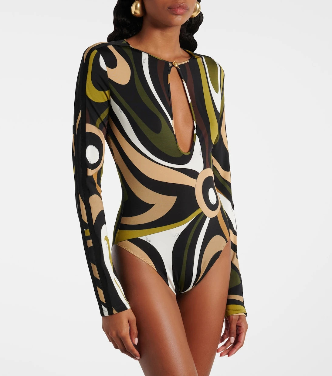 Pucci - Marmo printed satin bodysuit