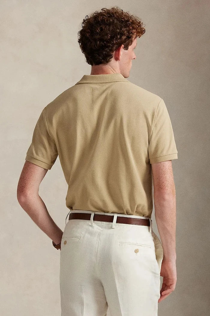 Памучна тениска с яка Polo Ralph Lauren