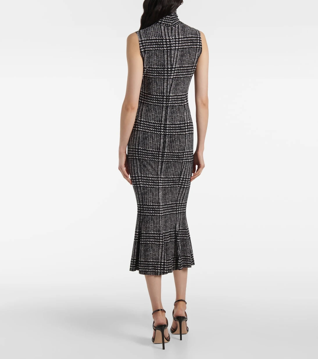 Norma Kamali - Checked midi dress