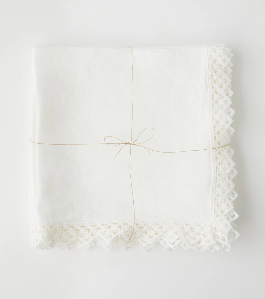 Once Milano - Set of 4 macramé linen napkins