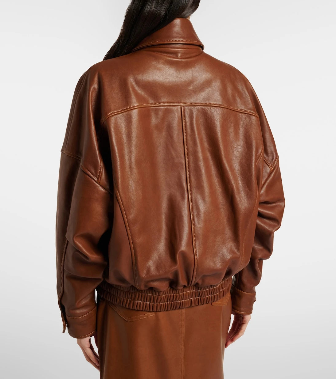 Nour Hammour - Runa leather bomber jacket