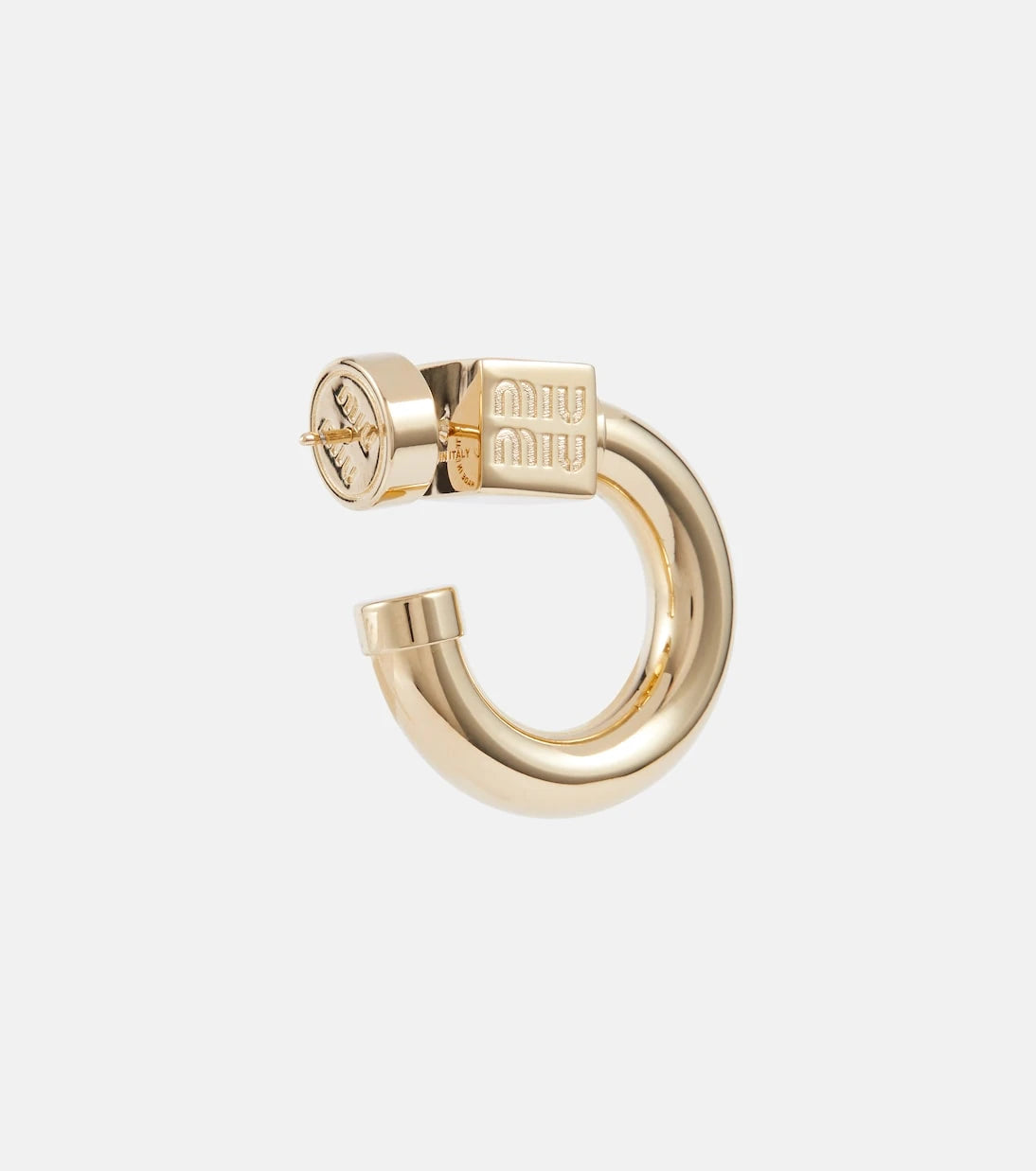 Miu Miu - Logo hoop earrings
