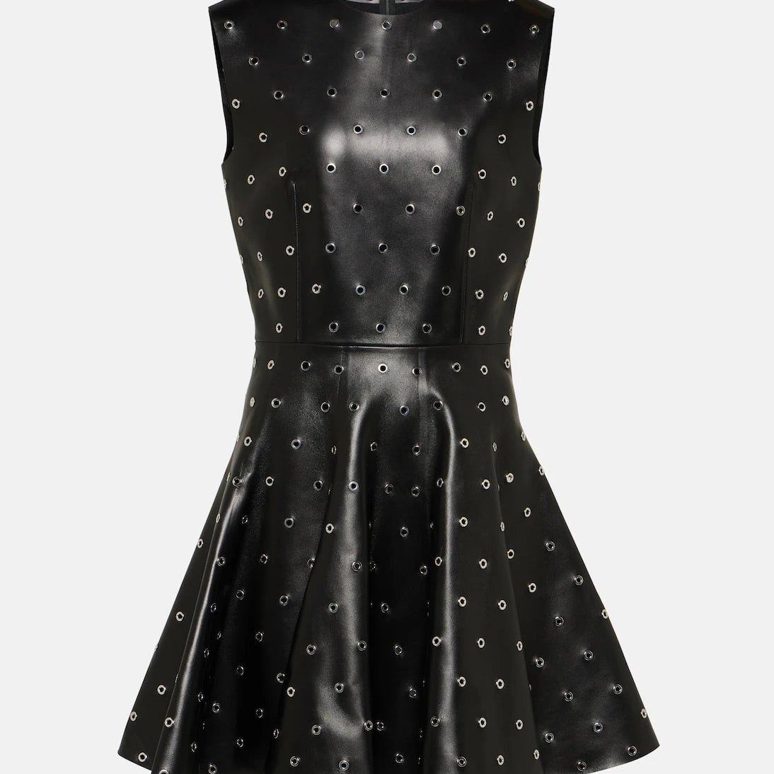 Alaïa - Studded A-line leather minidress