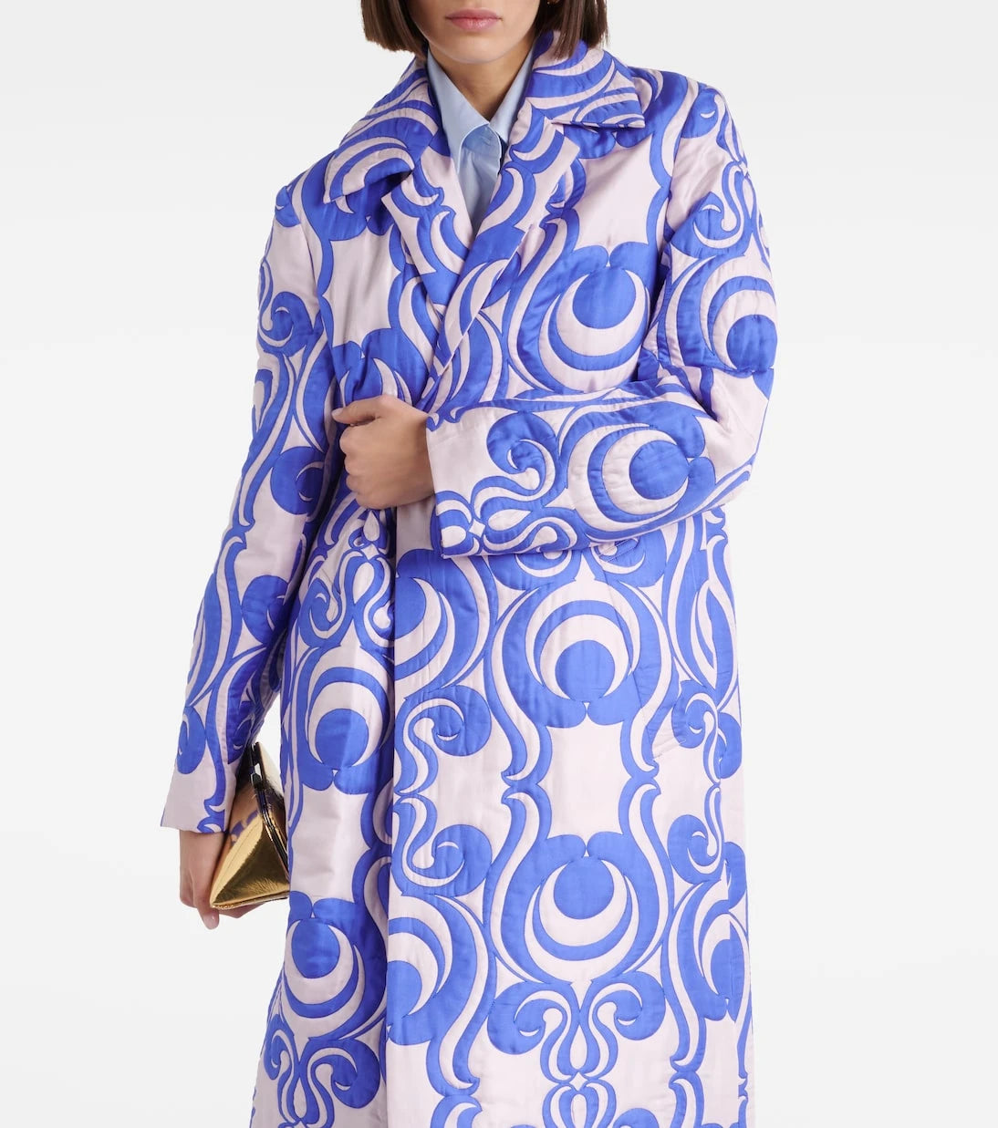 Dries Van Noten - Quilted wrap coat