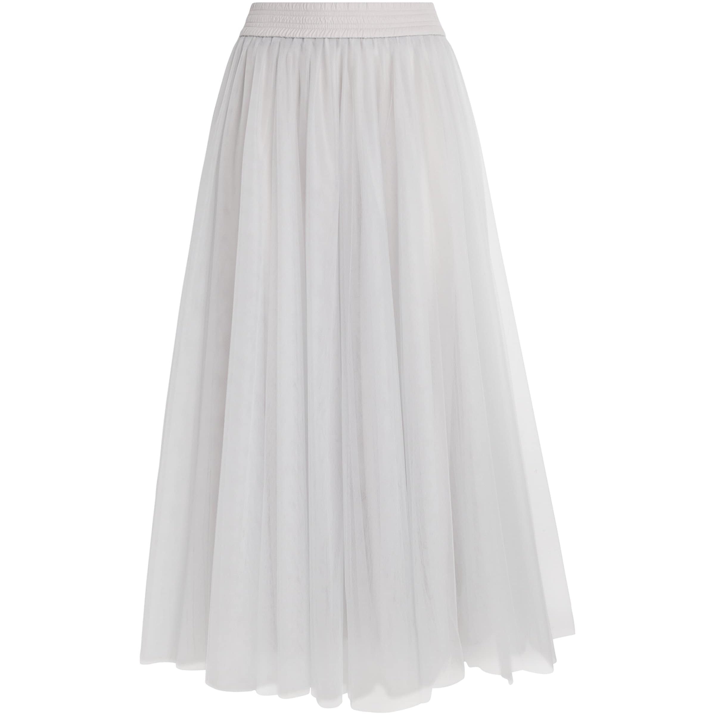 Fabiana Filippi Grey Tulle Maxi Skirt