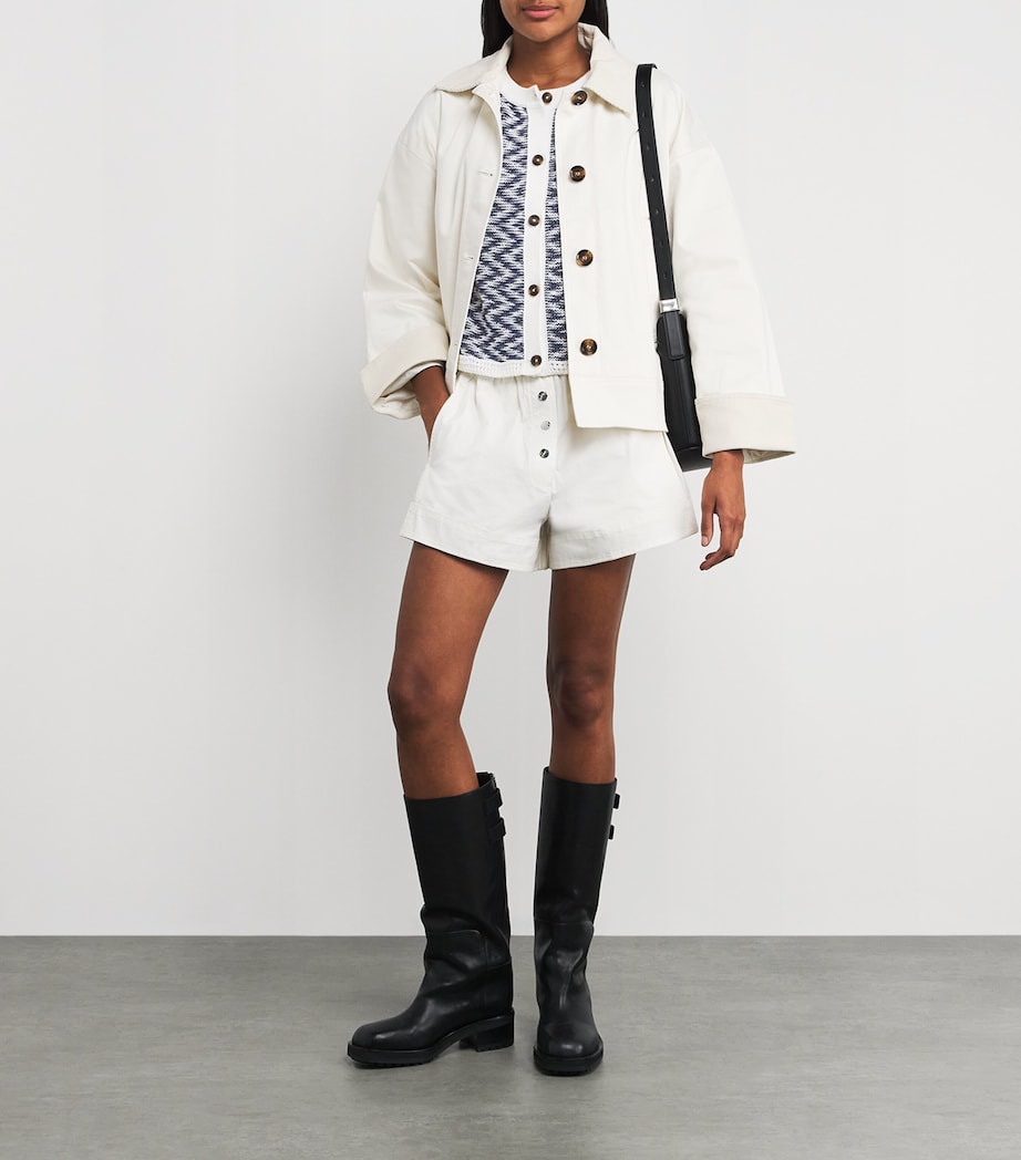 Barbour White Button-Up Olivia Sweater Vest