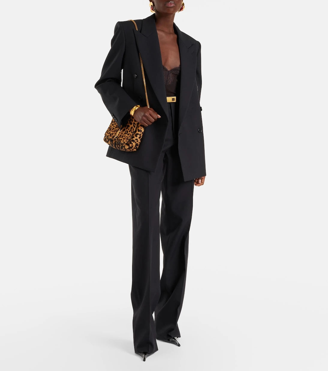 Saint Laurent - Mid-rise wool straight pants