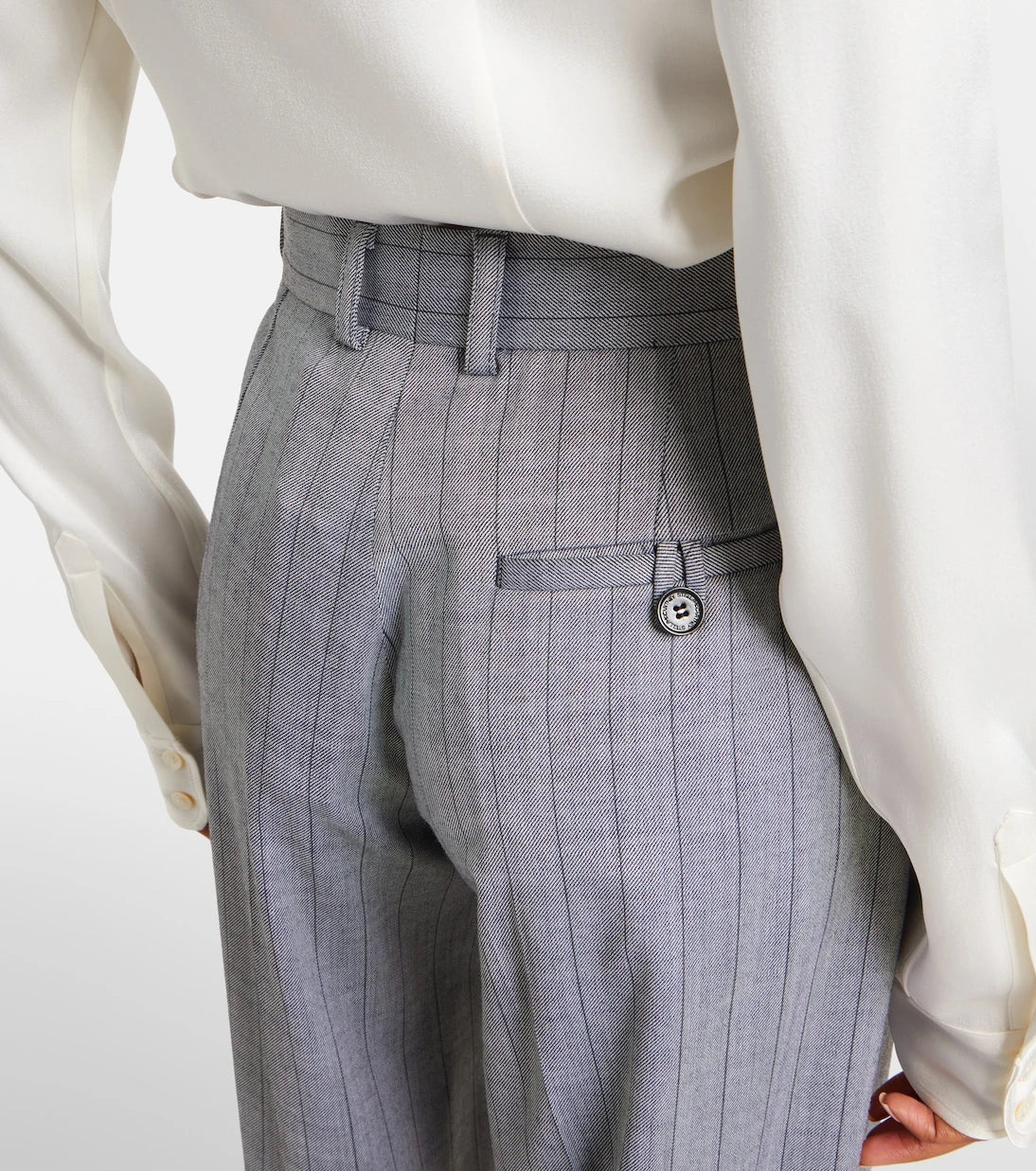 Stella McCartney - Striped wool wide-leg pants
