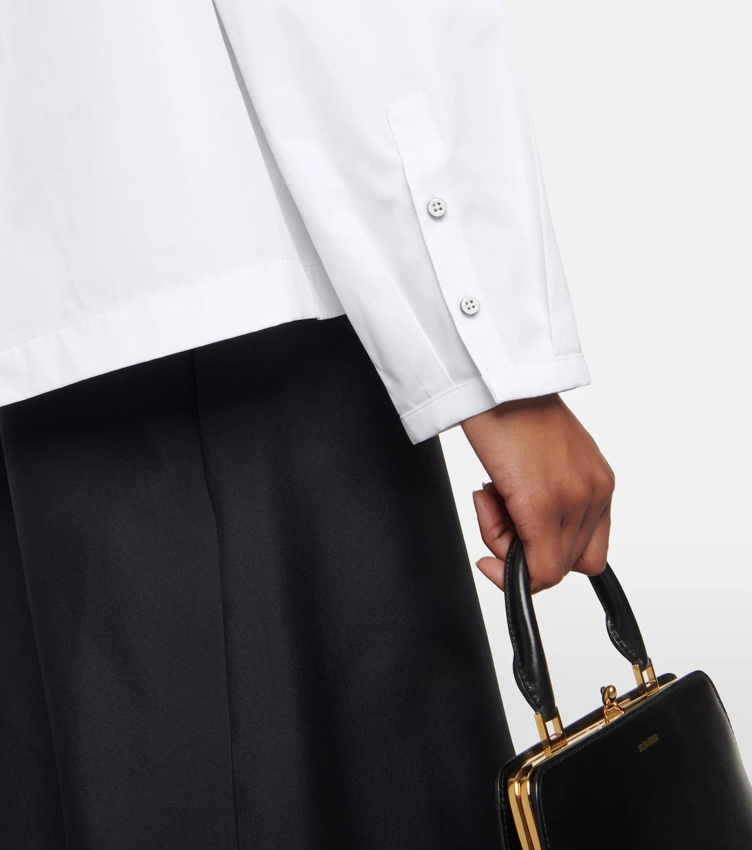 Jil Sander - Cotton poplin pleated top