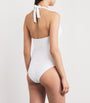 Heidi Klein White Plunge U-Bar Swimsuit