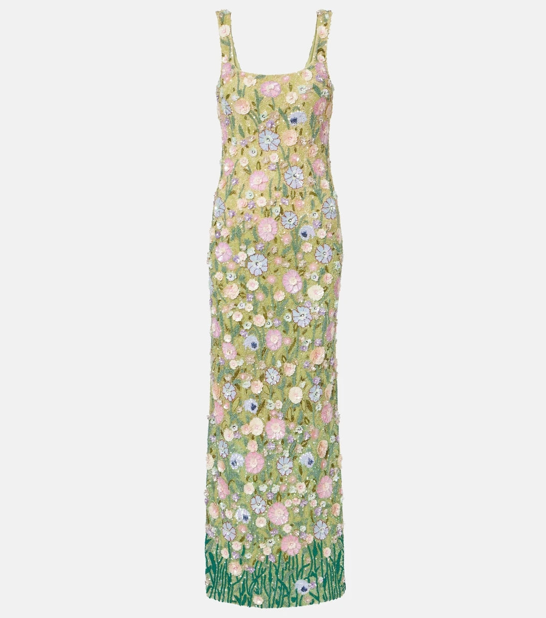 Là Fuori - Embellished floral gown