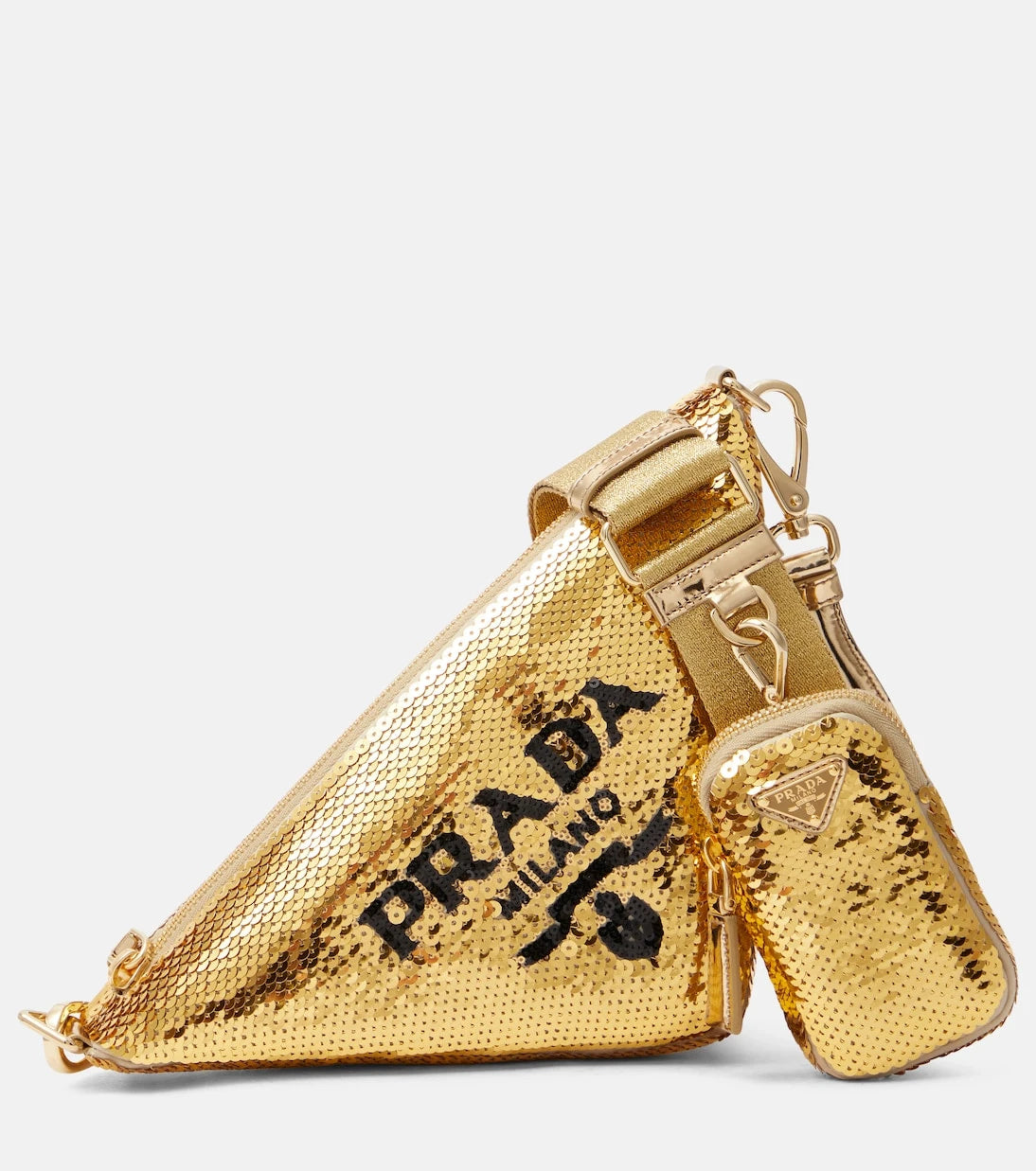 Prada - Triangle sequin shoulder bag